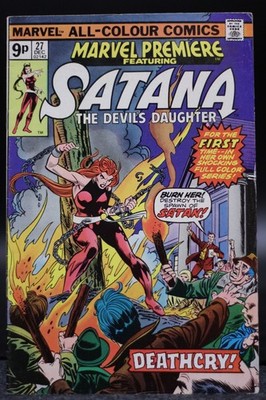 Marvel Premiere (1972) #27 9p UK Price Variant Gil Kane Cov 1st Solo Satana FN+