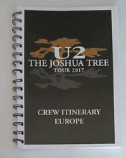 U2 The Joshua Tree Tour 2017 Leg 2 CREW Itine...