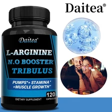 L-Arginine+Tribulus Capsules-Enhance Endurance and Energy-120 Capsules-2 Bottles