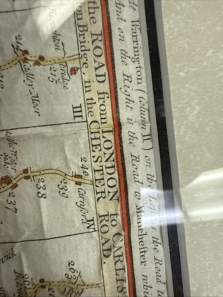 1766 ribbon road map london  to carlisle  gentleman’s magazine  1766 - Image 4 of 4