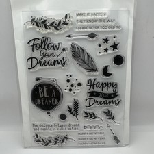 Altenew Happy Dreams Clear Stamp  Metal Die Set Follow Your Dreams Feather