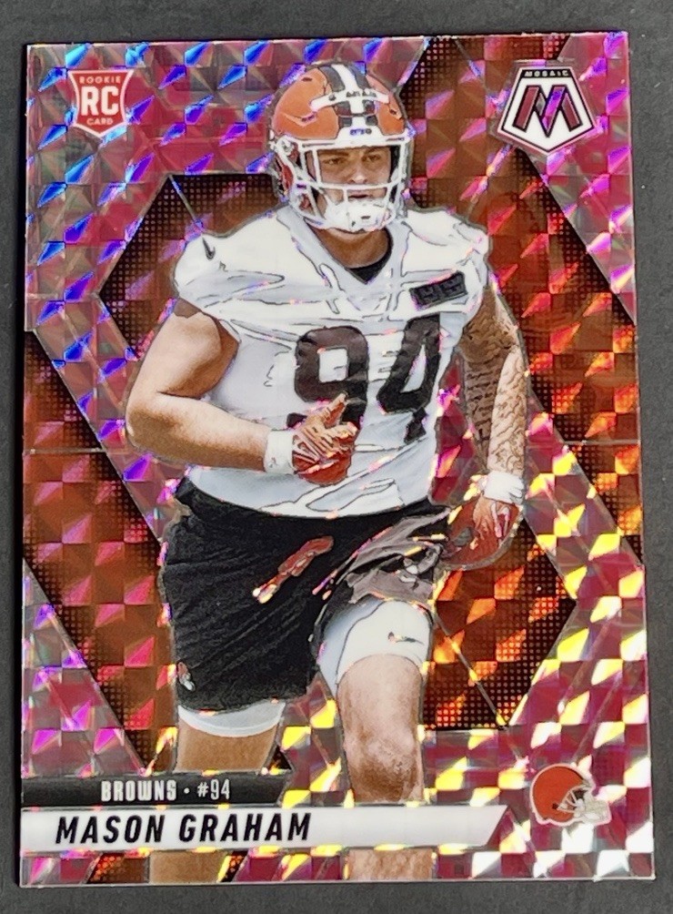 2025 Panini Mosaic Mason Graham Rookie Pink Camo Prizm RC #311 Browns