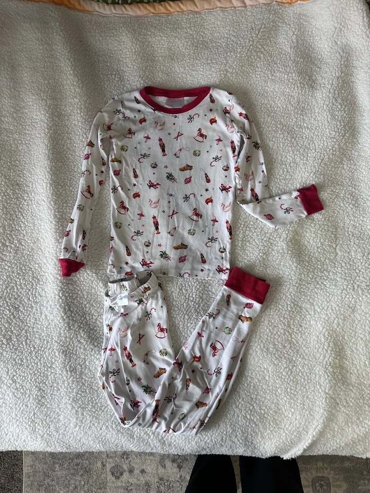Conjunto de pijamas Lake Christmas. Conjunto de blusa e calça de algodão Pima tamanho 10, tão macio! - Imagem 2 de 4