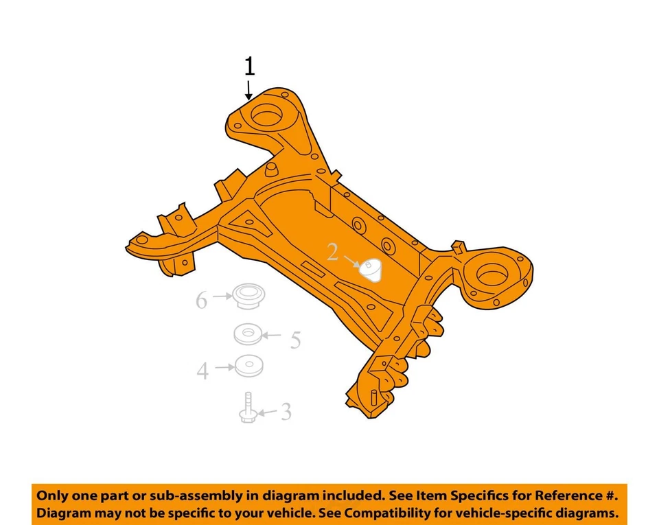 Nissan Armada 2005-2015/Infiniti QX56 2005-2010 travesaño trasero subchasis OEM Foto 3 de 4