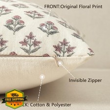 18x18 Farmhouse Floral Pillow Covers Set of 2 Withered Rose