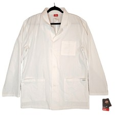 Dickies Mens Small EDS 81404A White Professional Medical Lab Coat Workwear 31"