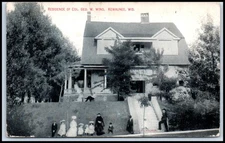 Postcard RESIDENCE OF COL. GEO. W. WING, KEWAUNEE, WIS,CO. MILWAUKEE.   T87