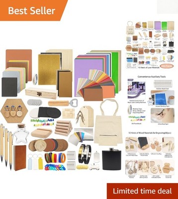 366PCS Laser Engraving Supply Kit - 43 Materials for All Engravers