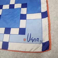 Vintage Vera Ladybug Neck Scarf Silky Polyester Orange Blue Red Geometric 43x14