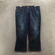 Lucky Brand 221 Original Bootcut Capri Jeans Mens 36x30 (actual 39x26.5) Blue