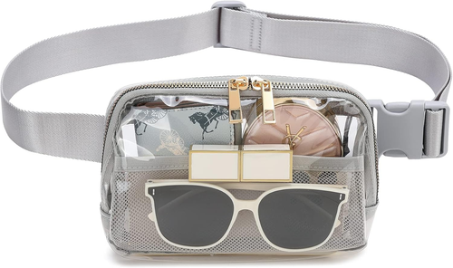 Clear Belt Bag Stadium Approved for Women Men - Fanny Pack with Adjustable Strap