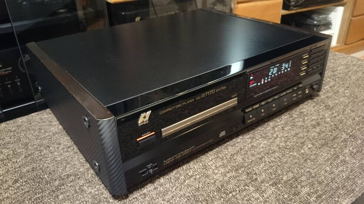 SANSUI CD-α717D Extra α-X Balanced CD Player Deck 27W Black SANSUI CD-α717D Extra α-X Balanced CD Player Deck 27W Black