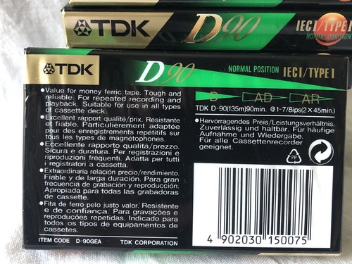 Hi-fi: 1 cassette, K7 audio tape, Tdk D 90 green, Limited Edition, IEC I, Neuf. - Photo 3/4