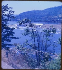 Stereo Realist Slide - OREGON CITY Falls & River  - 1962 Kodachrome vintage #112