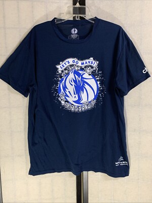 Dallas Mavericks T-Shirt Men's XL NBA Let's Go Mavs Blue ~10/27