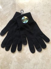 Smart Touch Screen Gloves I-Phone Wool Blend/ Spandex Lightweight Medium . Black