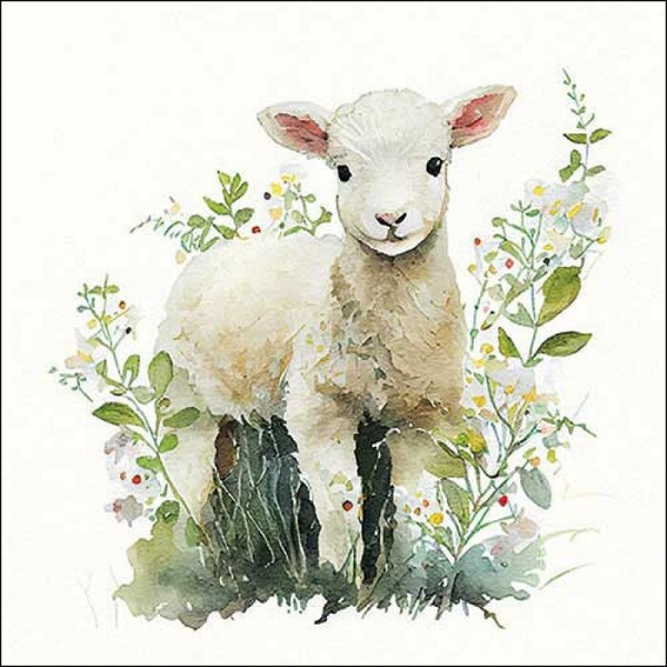 20 Papierservietten, Servietten Lamm Ambiente 33X33Cm | Ostern, LäMmchen-image