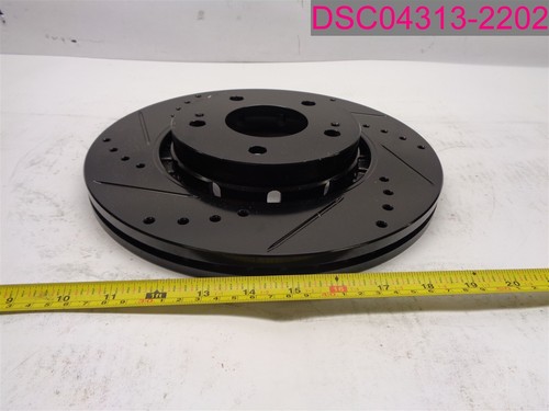 633-72044L Brake Disc Rotor Drilled & Slotted Black Zinc - Picture 2 of 11