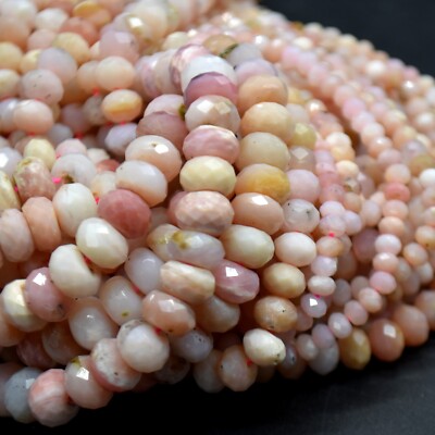 Peruanischer Opal FACETTED Scheibe Perlen - 2, 3, 4, 6, 8 mm, 15 Zoll für Schmuckherstellung