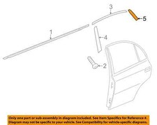 Hyundai Oem 2012-2017 Accent Exterior Rear Black Out Tape Right 863930u200 Nip Hyundai Oem 2012-2017 Accent Exterior Rear Black Out Tape Right 863930u200 Nip