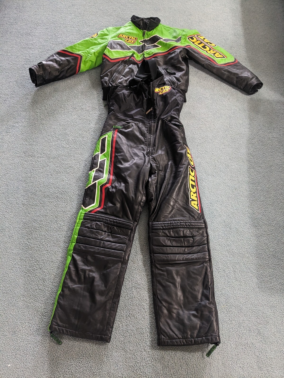 Womens arctic cat leather snowmobile jacket And Bibs eBay