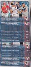 (21) 2015 Topps MIKE TROUT/CABRERA/CRUZ RBI Leaders Card LOT #98 Angels
