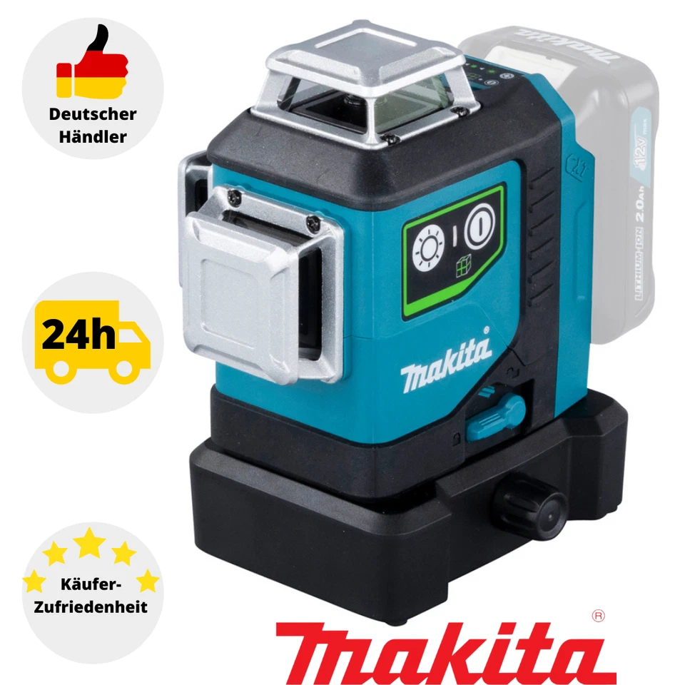 Makita SK700GD Akku-Multilinienlaser 12V max. 360°-Kreuzlinienlaser Grün Laser