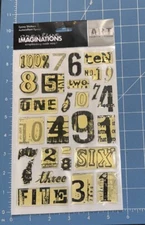 2007 Creative Imaginations Art Warehouse Danelle Johnson Number Epoxy Stickers