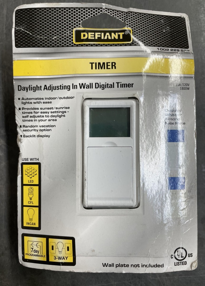 Defiant Timer Porchlight ENERLITES Digital In Wall Programmable Timer