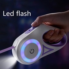 PURPLE LED Retractable Dog Leash Small Dogs 9.5  