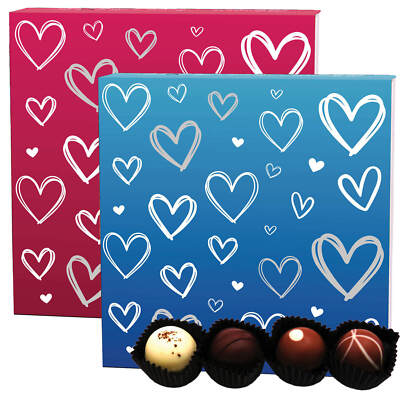 Hallingers Pink&Blue Hearts 2x Manufaktur Pralinen handmade ohne Alkohol
