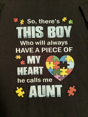 Autism Aunt Piece Of My Heart Tshirt Autism Awareness See Description New