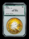 1996 American Silver Eagle ASE Key Date Rainbow Toned Monster Double Sided Color