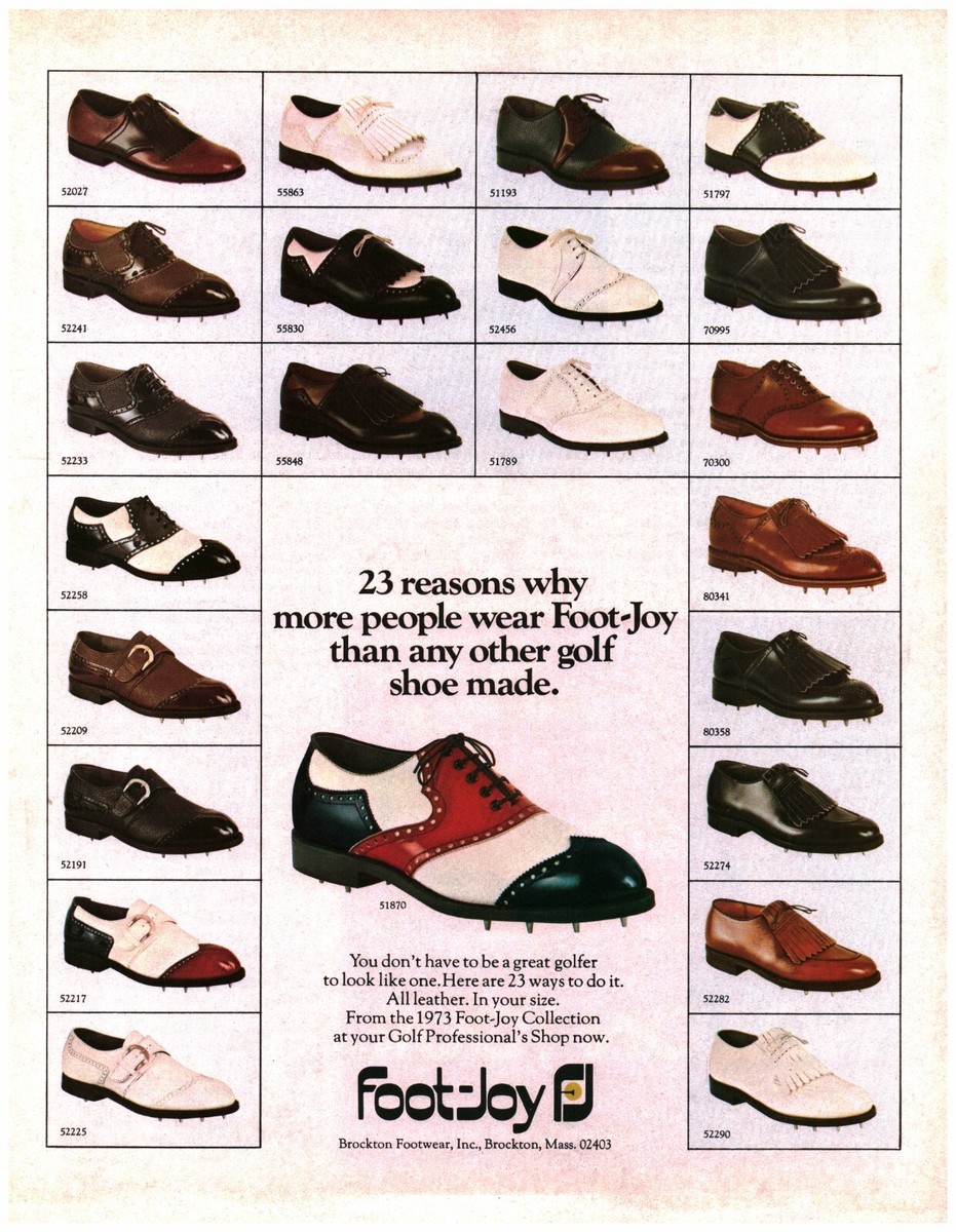 1973 VINTAGE PRINT AD FOOT-JOY GOLF SHOES AD 23 REASONS WHY