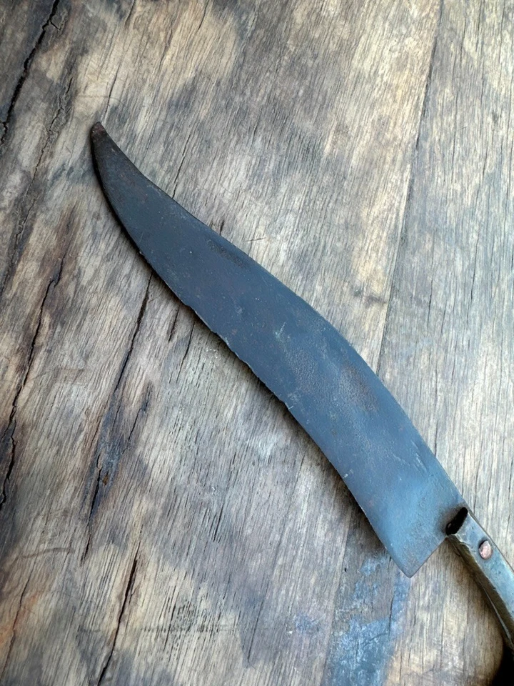 Cuchillo espada daga mogol hoja de acero mango de latón antiguo 1800 Foto 2 de 4