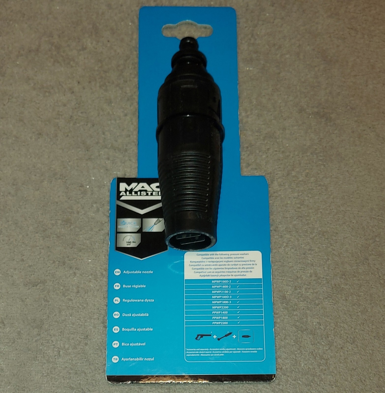 Mac Allister Pressure Washer Attachment Adjustable Nozzle Brand New