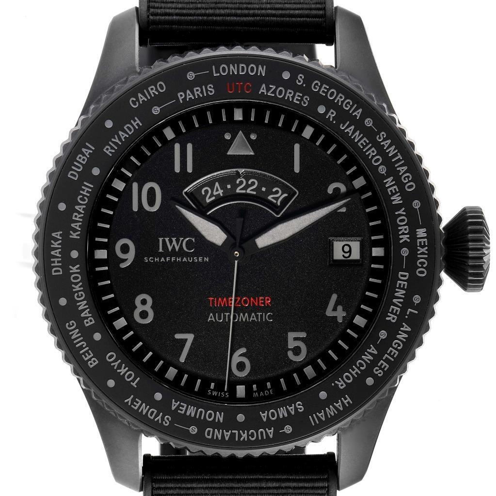 IWC Pilots Timezoner Top Gun Ceratanium Mens Watch IW395505 Unworn