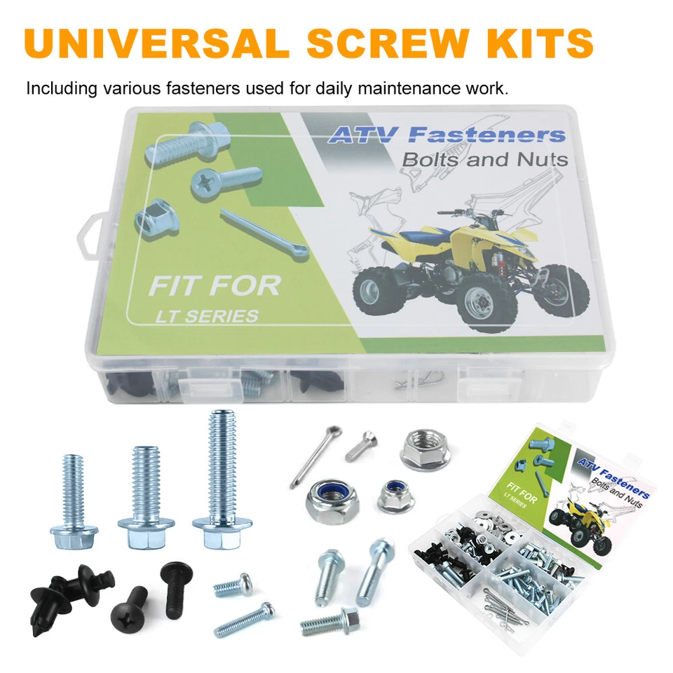 Ajuste para 2008-2014 Suzuki LT-F250 OZARK kit completo de parafusos de fixação de carenagem - Imagem 2 de 4