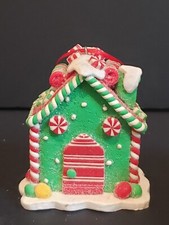 Retro Inspired Gingerbread Putz Style House Decorated with Candy