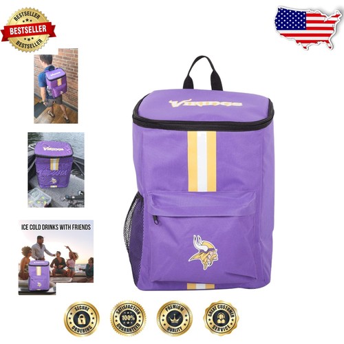 Official NFL Minnesota Vikings Soft Cooler - Lightweight & Water-Resistant