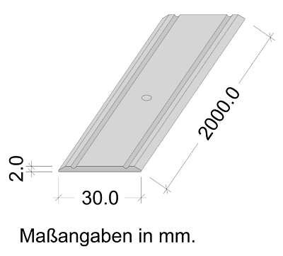Profil De Transition Aluminium Gedotec - 40 Mm, 200 Cm, Pour Sol Et Lames