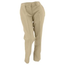 Edwards Women's Style 8579 Tan Chino Flat Front Pants Size 10-Unhemmed Length