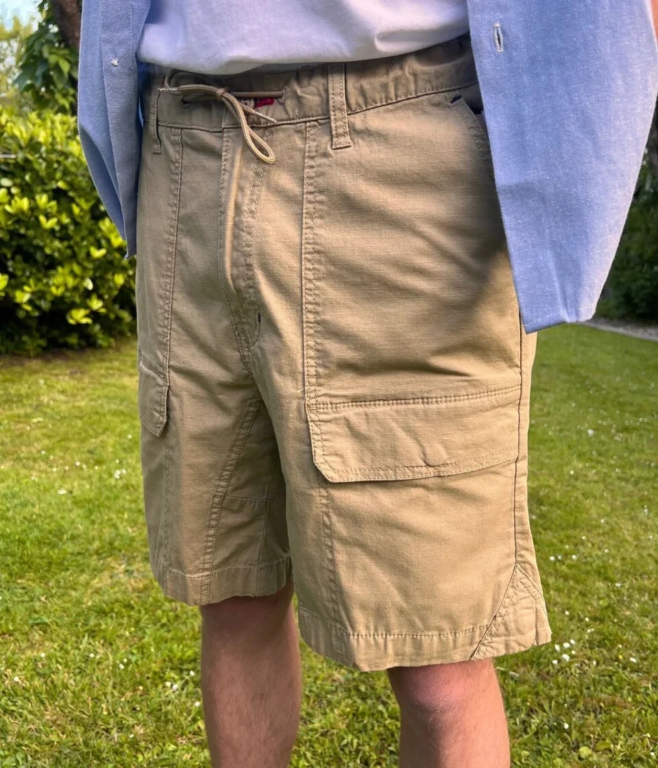 Nautica Cargo Shorts Men's Relaxed Fit Drawstring Waist Utility Outdoor Hiking