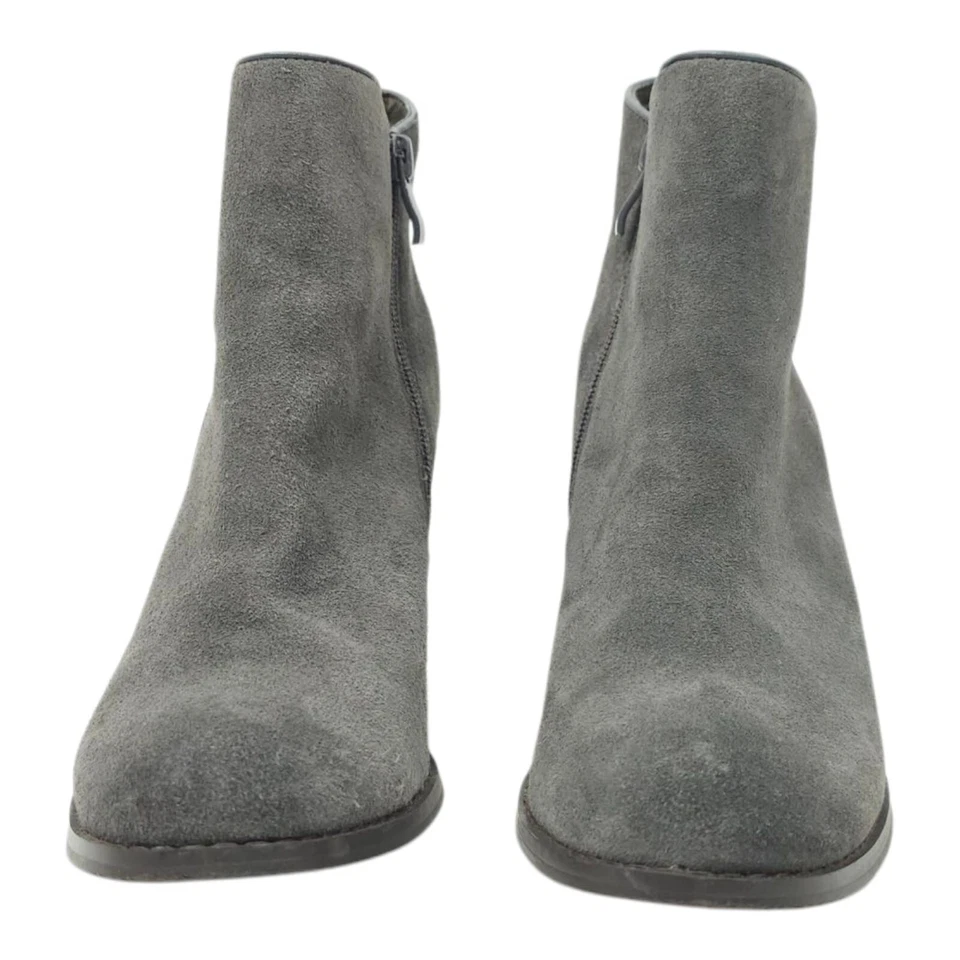 Botines Whitby muy volátiles para mujer talla 10 gamuza cuero cuña cremallera gris Foto 3 de 4