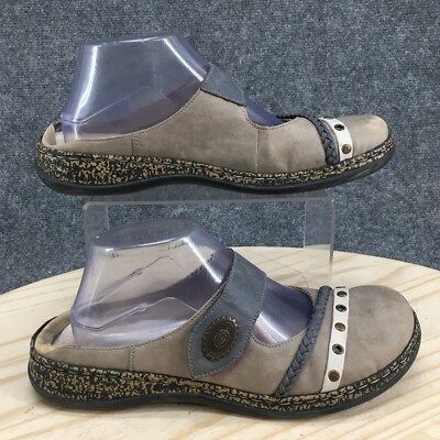 Rieker Antistress Sandals Womens 40 Daisy Mule Multicolor Slip On Comfort Casual