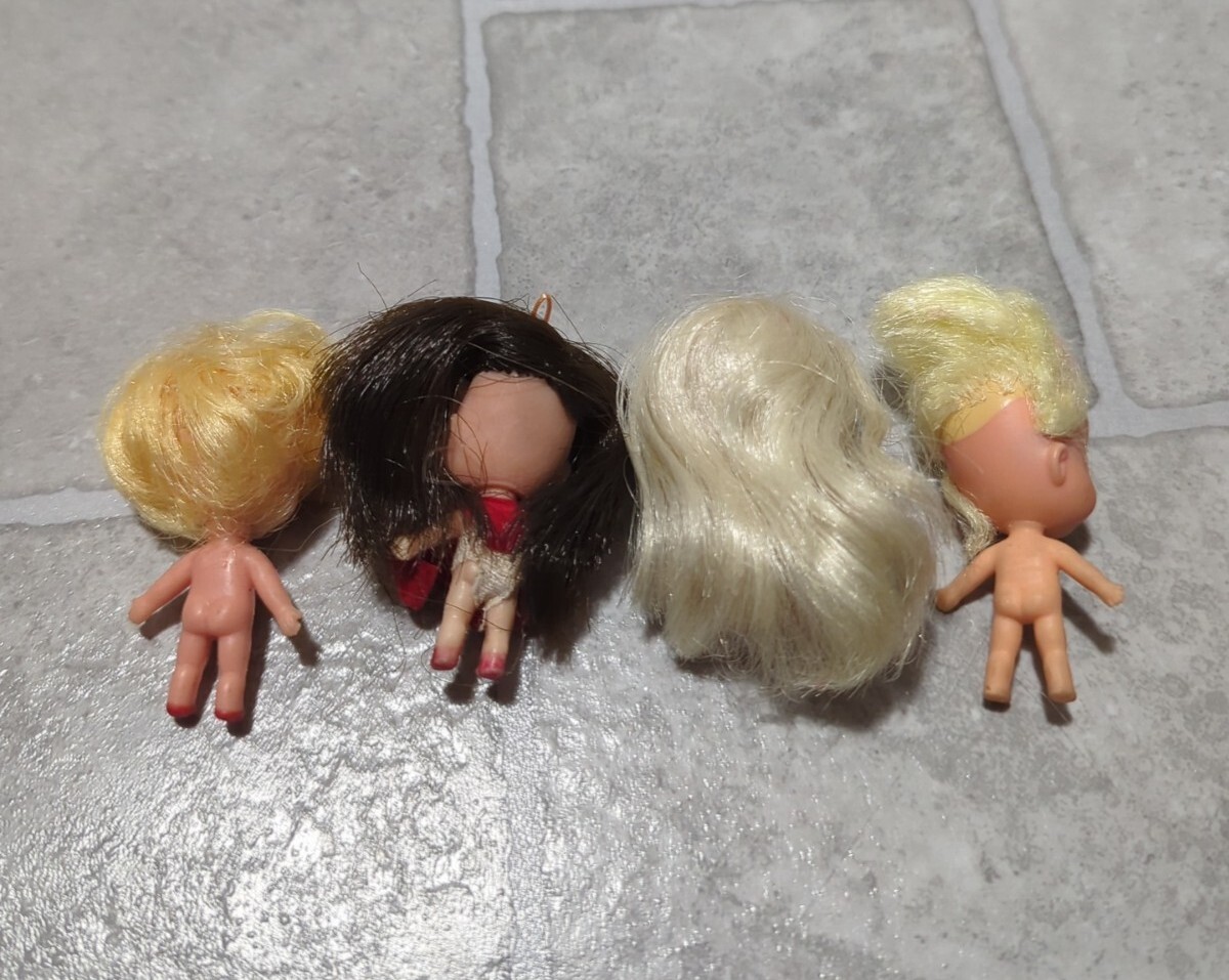 1960年代製マテル社MATTELリトルキッドル人形フィギアビンテージ昭和ドール VINTAGE 1960s Mattel LITTLE KIDDLES Tiny Vintage Doll Lot Of