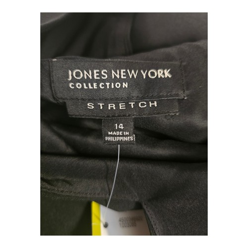 Vestido vaquero Jones New York negro cuello en V para mujer talla 14 nuevo con etiquetas - Imagen 7 de 8