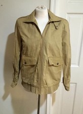 Iconic 80s VINTAGE CALVIN KLEIN Khaki Fitted Sporty Jacket EUC Mens Sz S
