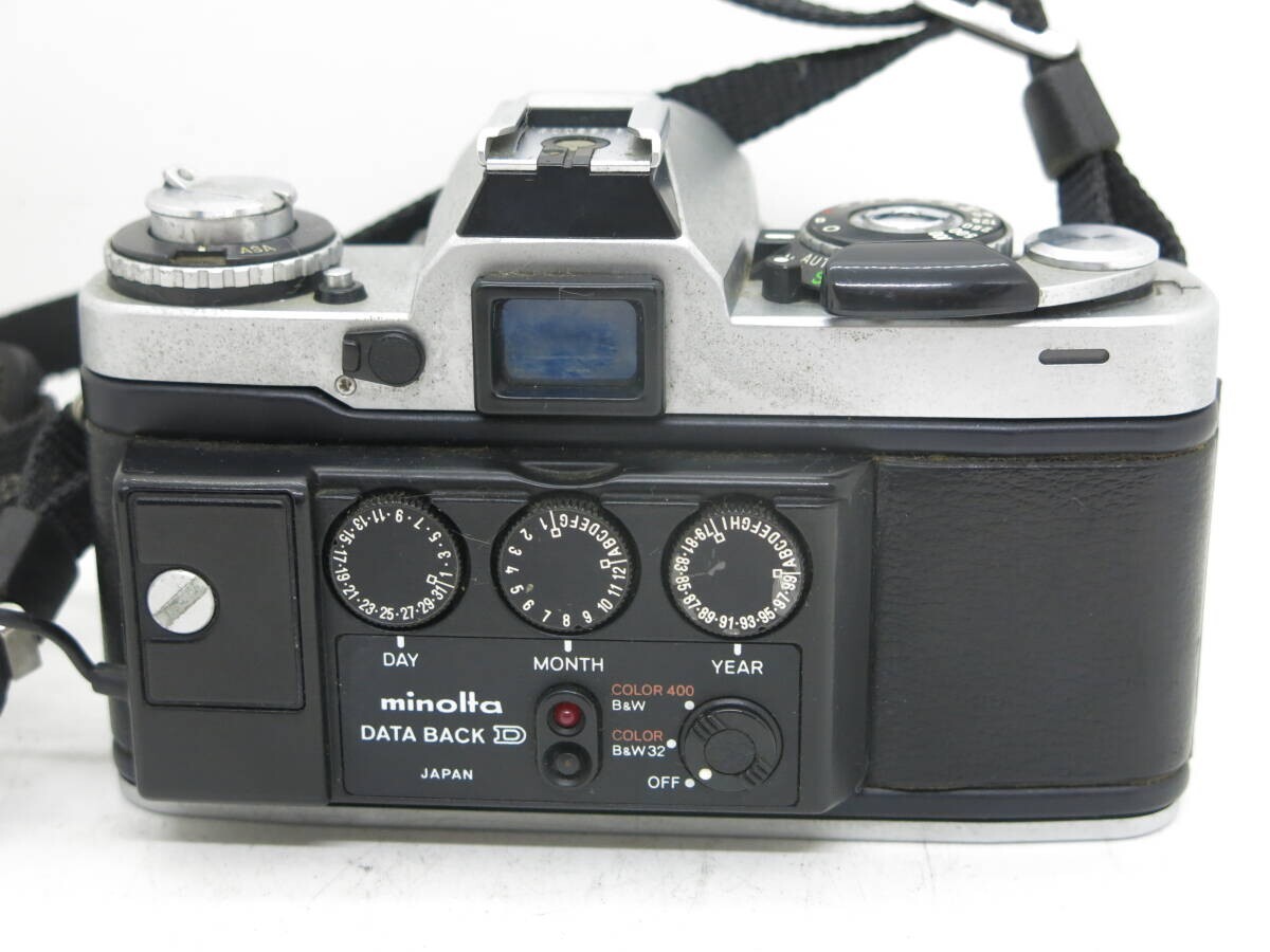 Minolta XD Silver SLR Film Camera + MD W Rokkor 50mm 2.8 35mm lens