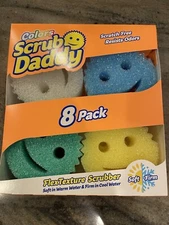 Scrub Daddy Colors Flex Texture Scrubber Sponges, 8 Pack